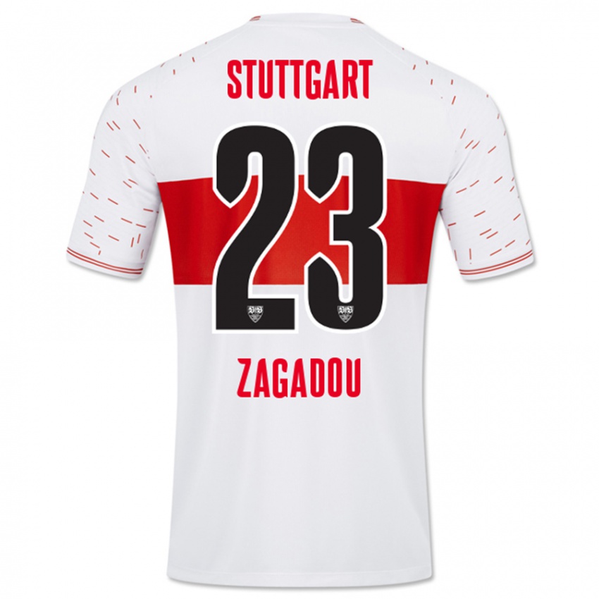 Heren Dan-Axel Zagadou #23 Wit Thuisshirt Thuistenue 2023/24 T-Shirt België