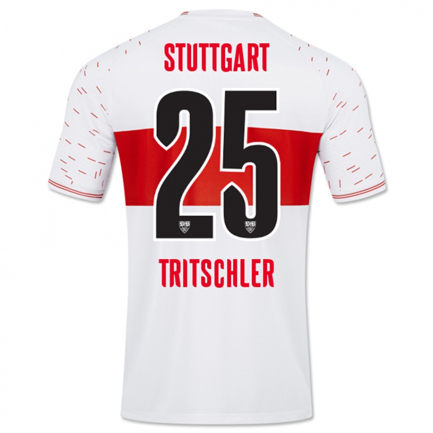 Heren David Tritschler #25 Wit Thuisshirt Thuistenue 2023/24 T-Shirt België