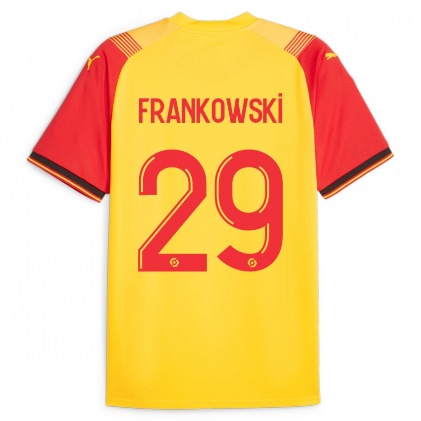 Heren Przemyslaw Frankowski #29 Geel Thuisshirt Thuistenue 2023/24 T-Shirt België