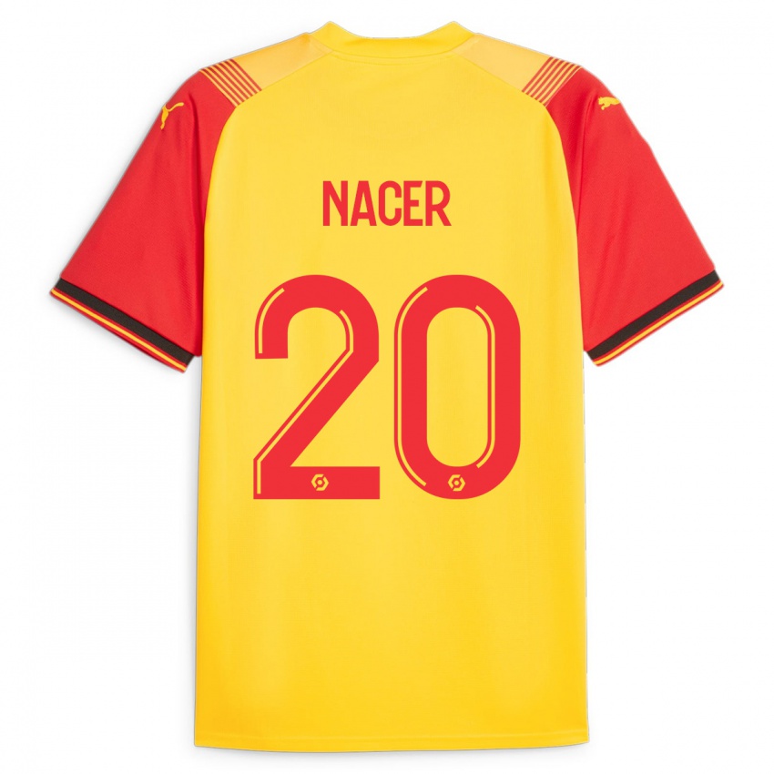 Herren Myriem Nacer #20 Gelb Heimtrikot Trikot 2023/24 T-Shirt Belgien