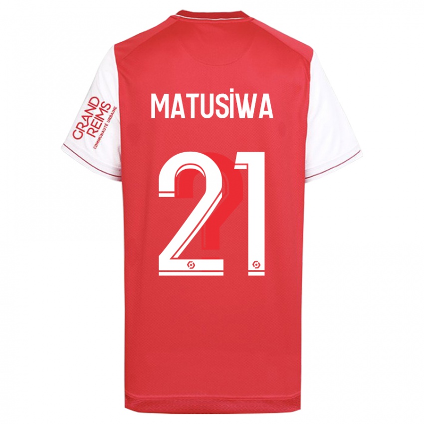 Herren Azor Matusiwa #21 Rot Heimtrikot Trikot 2023/24 T-Shirt Belgien