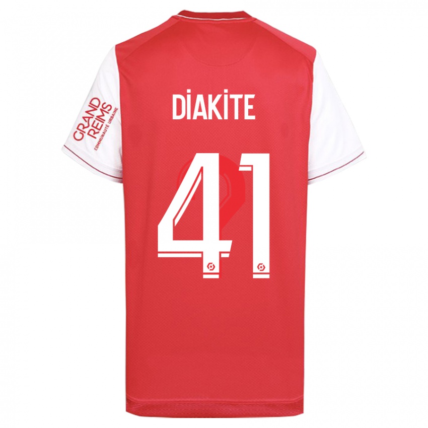 Heren Ibrahim Diakité #41 Rood Thuisshirt Thuistenue 2023/24 T-Shirt België
