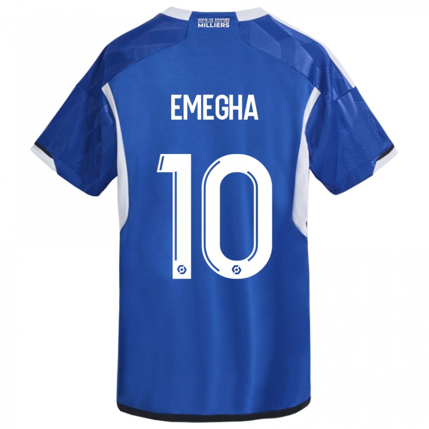 Heren Emanuel Emegha #10 Blauw Thuisshirt Thuistenue 2023/24 T-Shirt België