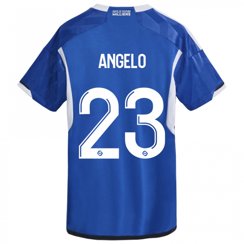 Heren Ângelo #23 Blauw Thuisshirt Thuistenue 2023/24 T-Shirt België