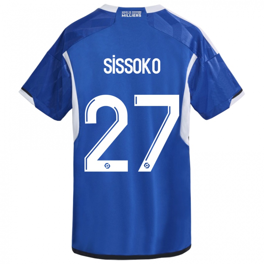 Heren Ibrahima Sissoko #27 Blauw Thuisshirt Thuistenue 2023/24 T-Shirt België