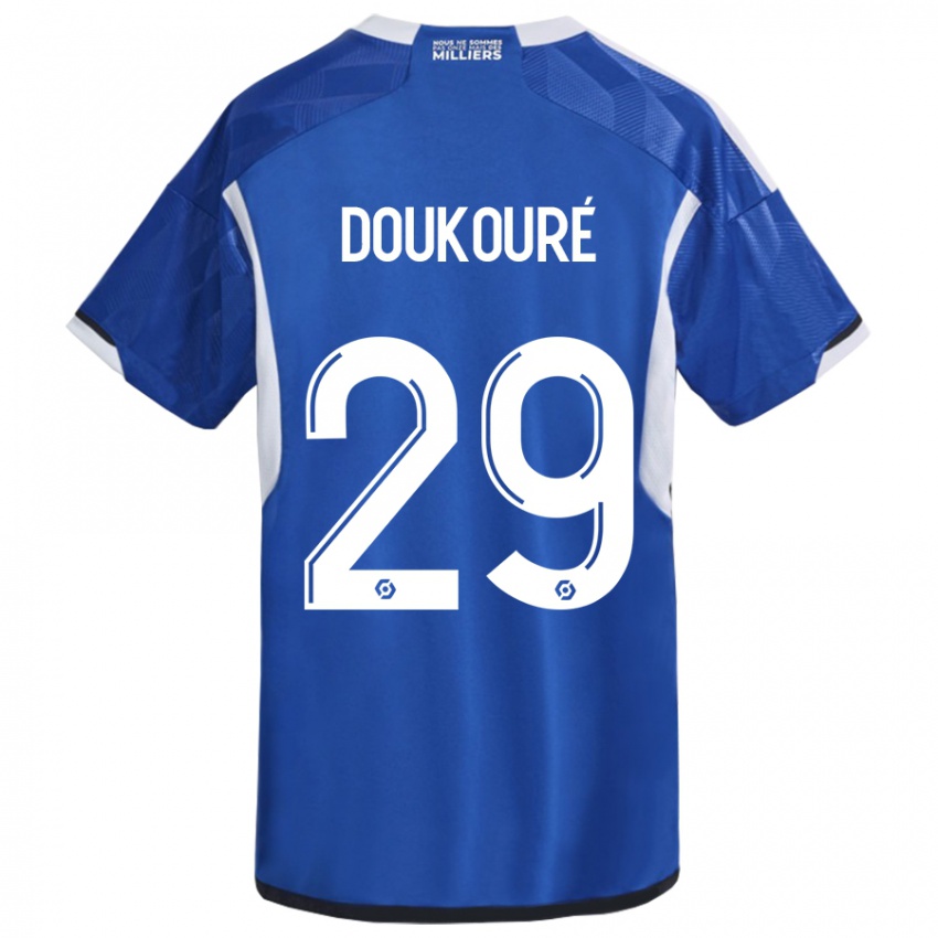 Heren Ismaël Doukouré #29 Blauw Thuisshirt Thuistenue 2023/24 T-Shirt België