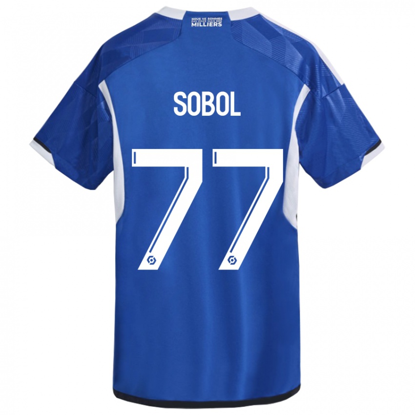 Heren Eduard Sobol #77 Blauw Thuisshirt Thuistenue 2023/24 T-Shirt België