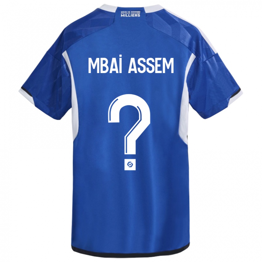 Heren Chris Mbaï-Assem #0 Blauw Thuisshirt Thuistenue 2023/24 T-Shirt België