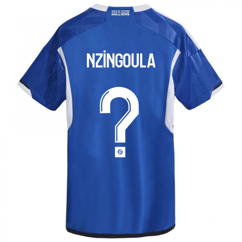 Heren Rabby Nzingoula #0 Blauw Thuisshirt Thuistenue 2023/24 T-Shirt België