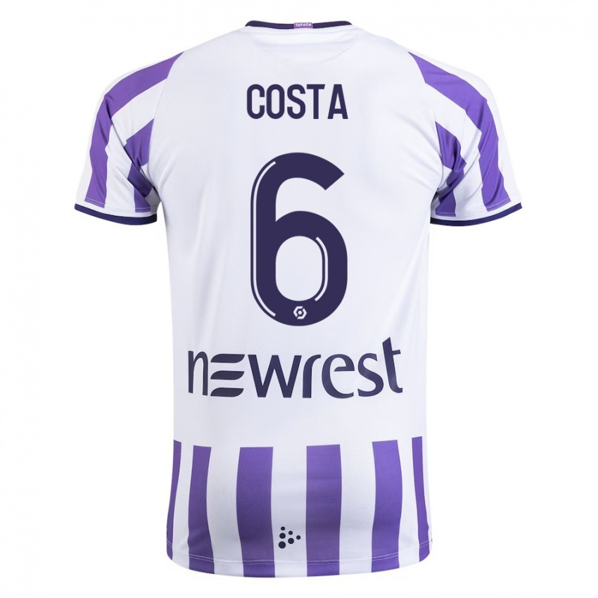 Heren Logan Costa #6 Wit Thuisshirt Thuistenue 2023/24 T-Shirt België