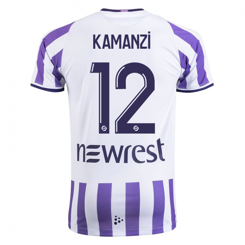 Heren Warren Kamanzi #12 Wit Thuisshirt Thuistenue 2023/24 T-Shirt België