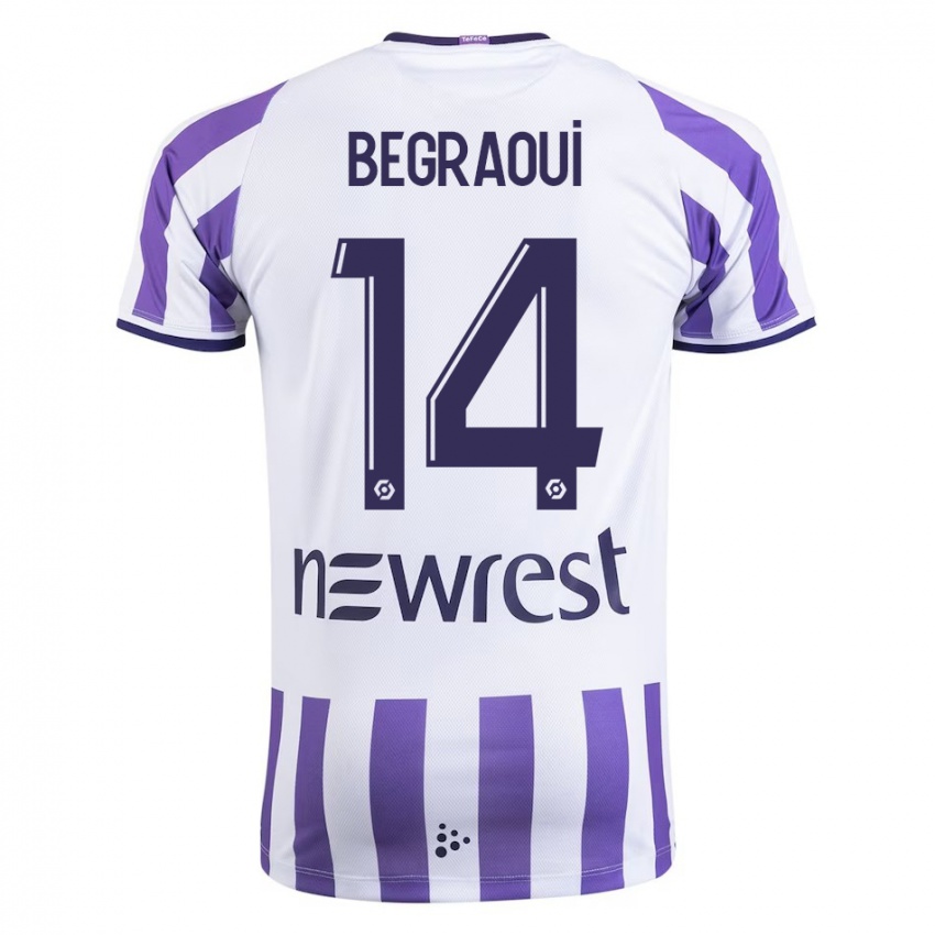 Heren Yanis Begraoui #14 Wit Thuisshirt Thuistenue 2023/24 T-Shirt België