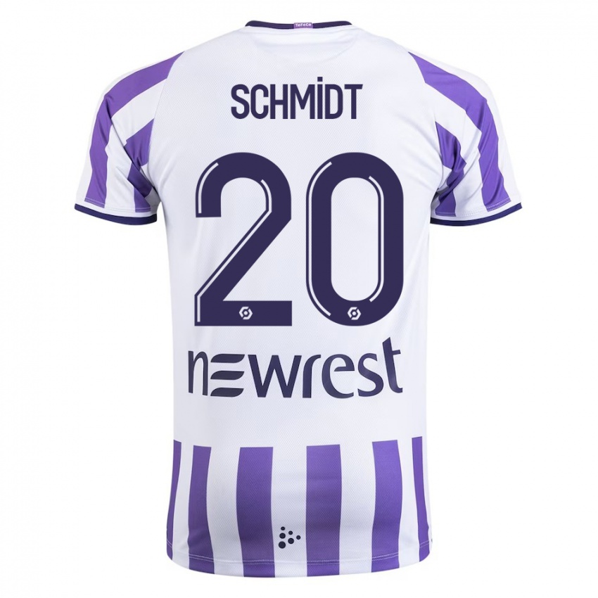 Heren Niklas Schmidt #20 Wit Thuisshirt Thuistenue 2023/24 T-Shirt België