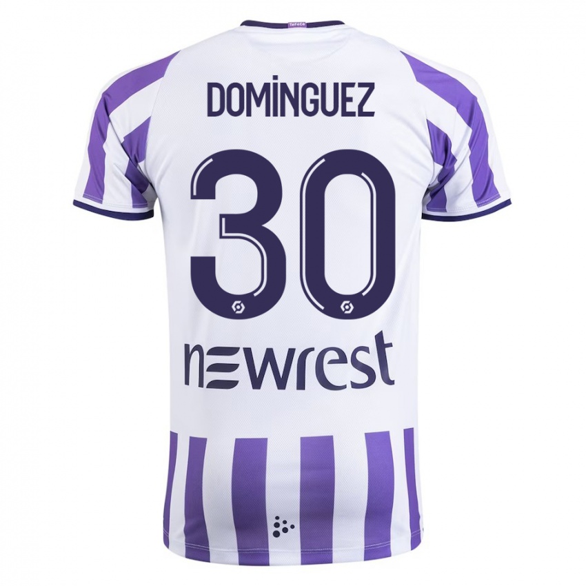 Heren Álex Domínguez #30 Wit Thuisshirt Thuistenue 2023/24 T-Shirt België