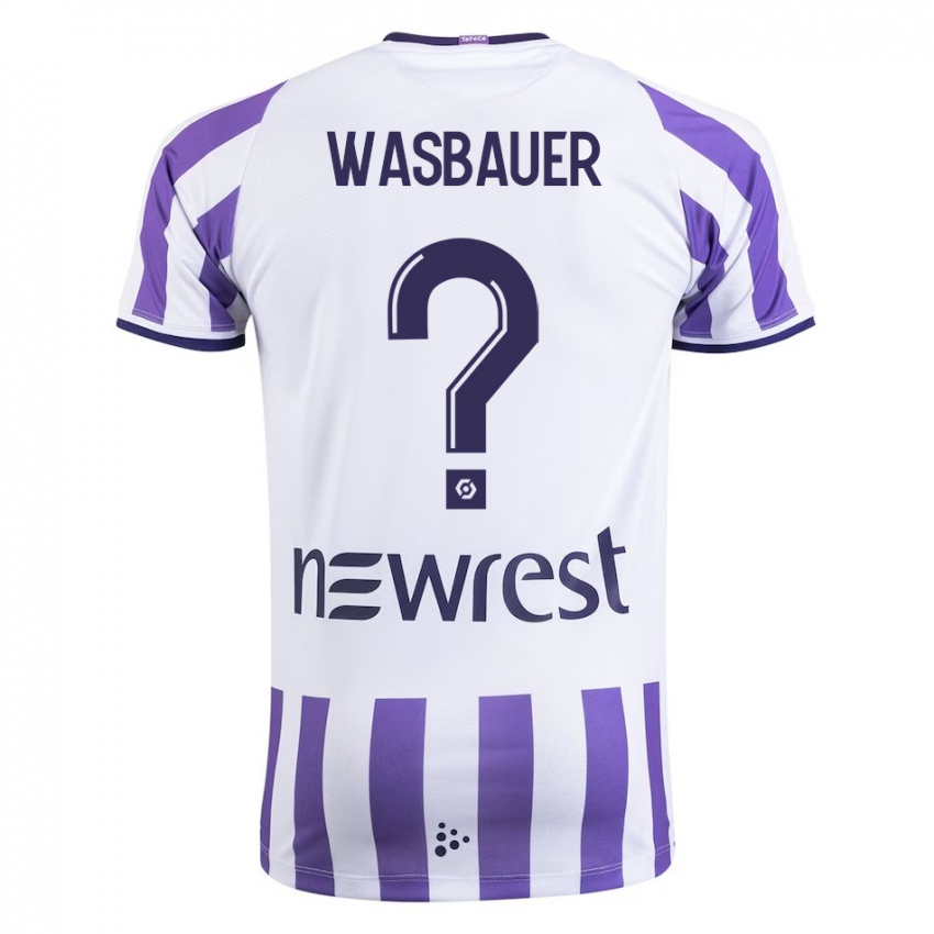 Heren Nicolas Wasbauer #0 Wit Thuisshirt Thuistenue 2023/24 T-Shirt België