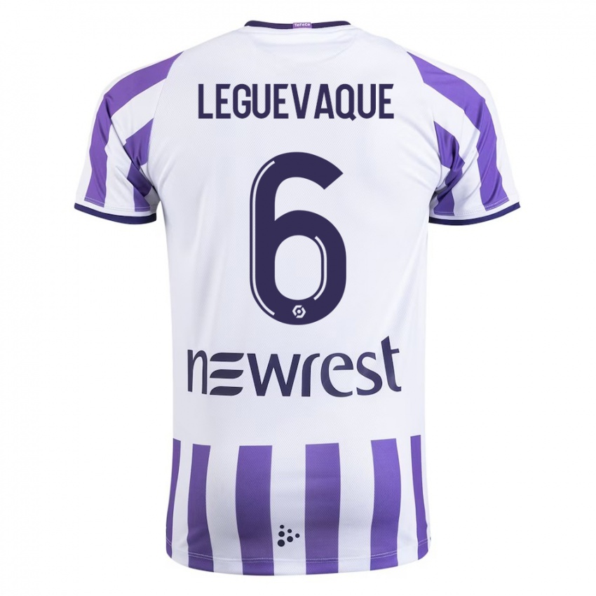 Heren Laurie Leguevaque #6 Wit Thuisshirt Thuistenue 2023/24 T-Shirt België