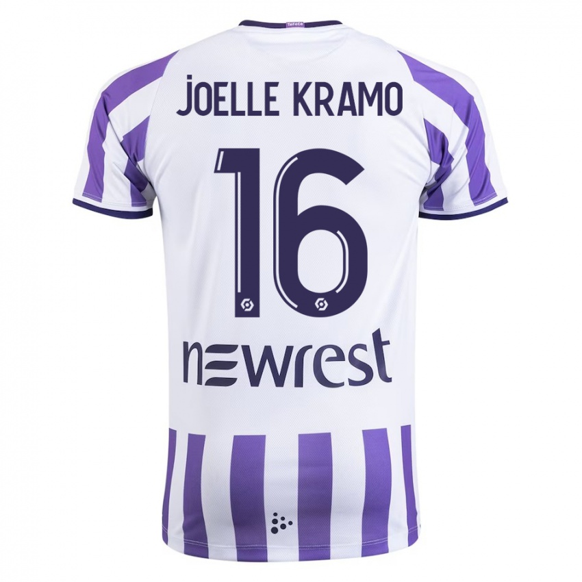 Heren Marie Joelle Kramo #16 Wit Thuisshirt Thuistenue 2023/24 T-Shirt België