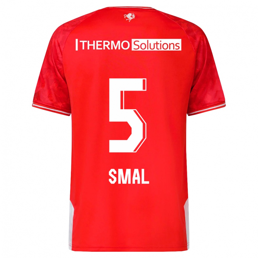 Heren Gijs Smal #5 Rood Thuisshirt Thuistenue 2023/24 T-Shirt België