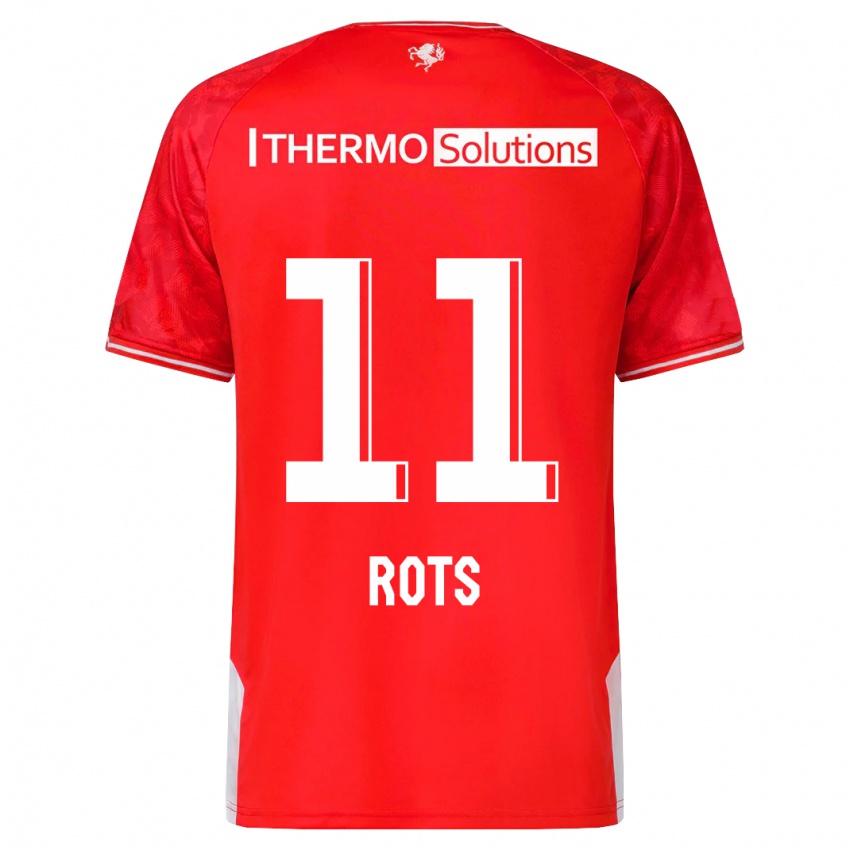 Heren Daan Rots #11 Rood Thuisshirt Thuistenue 2023/24 T-Shirt België