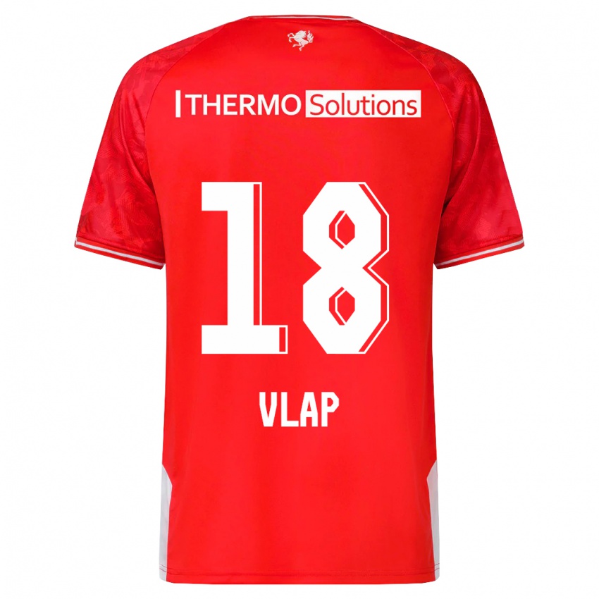 Heren Michel Vlap #18 Rood Thuisshirt Thuistenue 2023/24 T-Shirt België