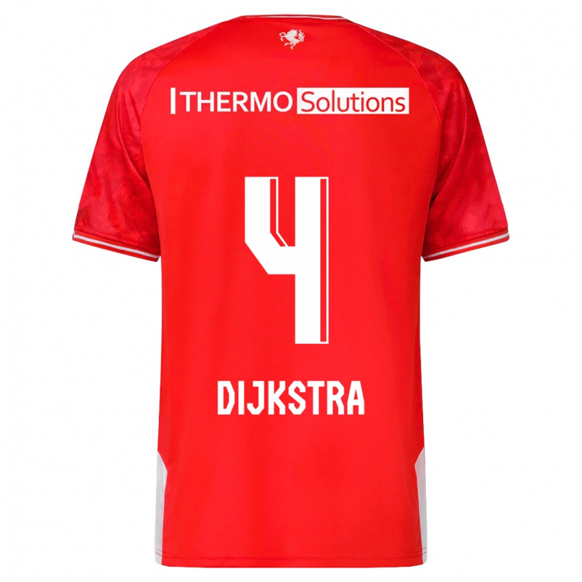 Heren Caitlin Dijkstra #4 Rood Thuisshirt Thuistenue 2023/24 T-Shirt België