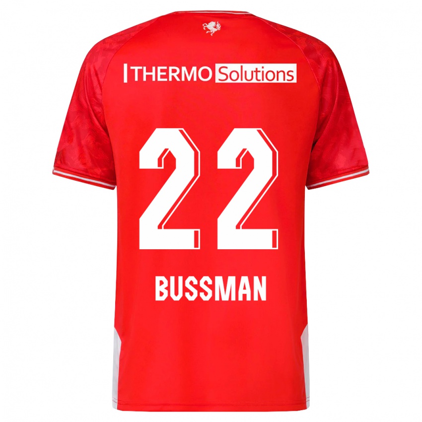 Heren Fiene Bussman #22 Rood Thuisshirt Thuistenue 2023/24 T-Shirt België