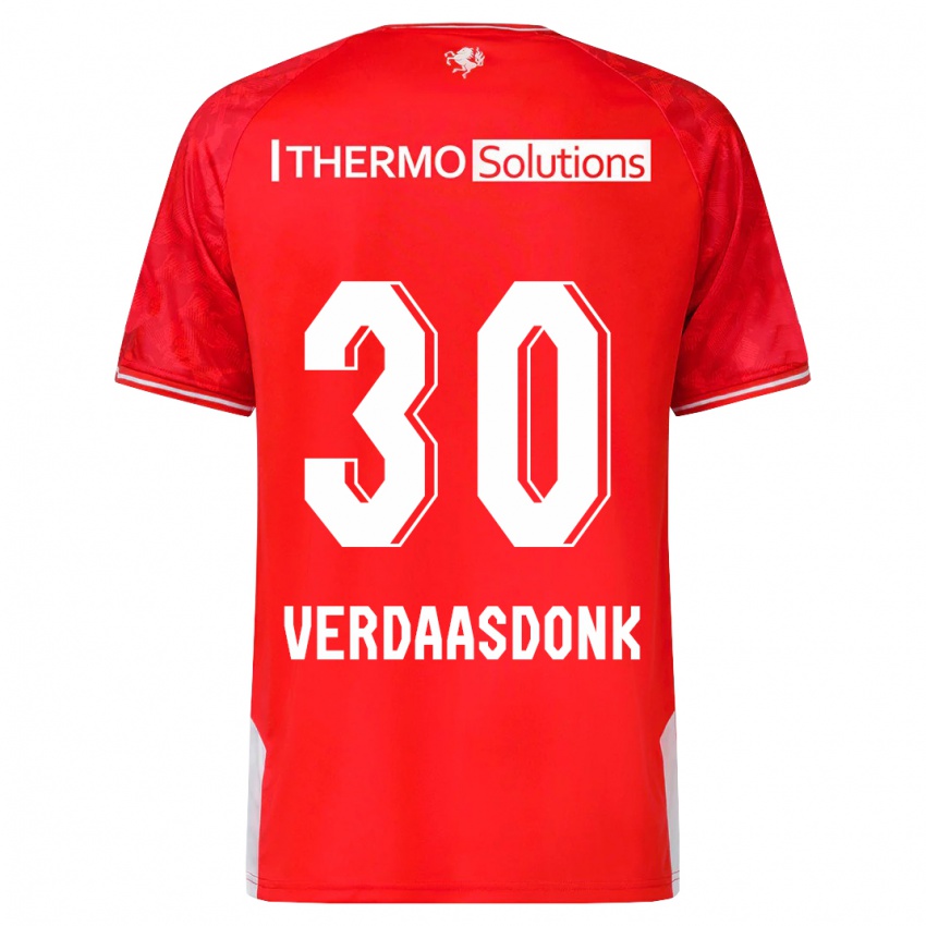 Heren Suus Verdaasdonk #30 Rood Thuisshirt Thuistenue 2023/24 T-Shirt België