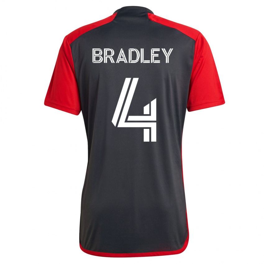Homme Maillot Michael Bradley #4 Gris Tenues Domicile 2023/24 T-Shirt Belgique