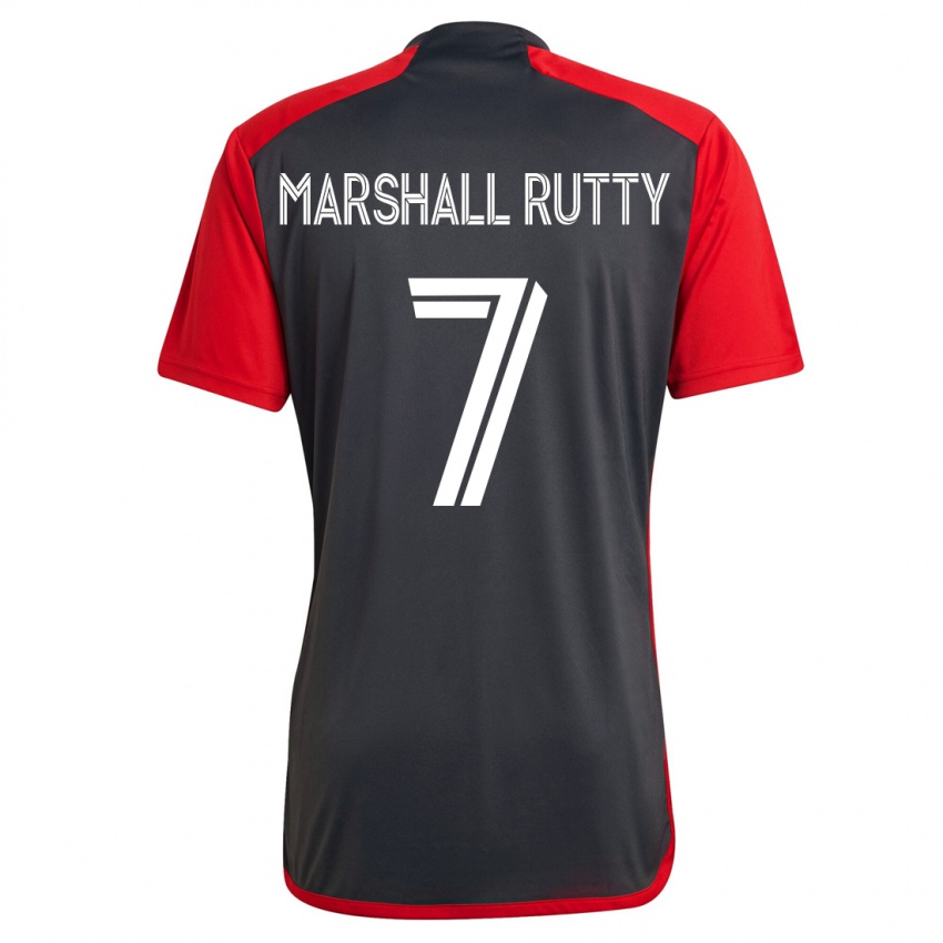 Homme Maillot Jahkeele Marshall-Rutty #7 Gris Tenues Domicile 2023/24 T-Shirt Belgique