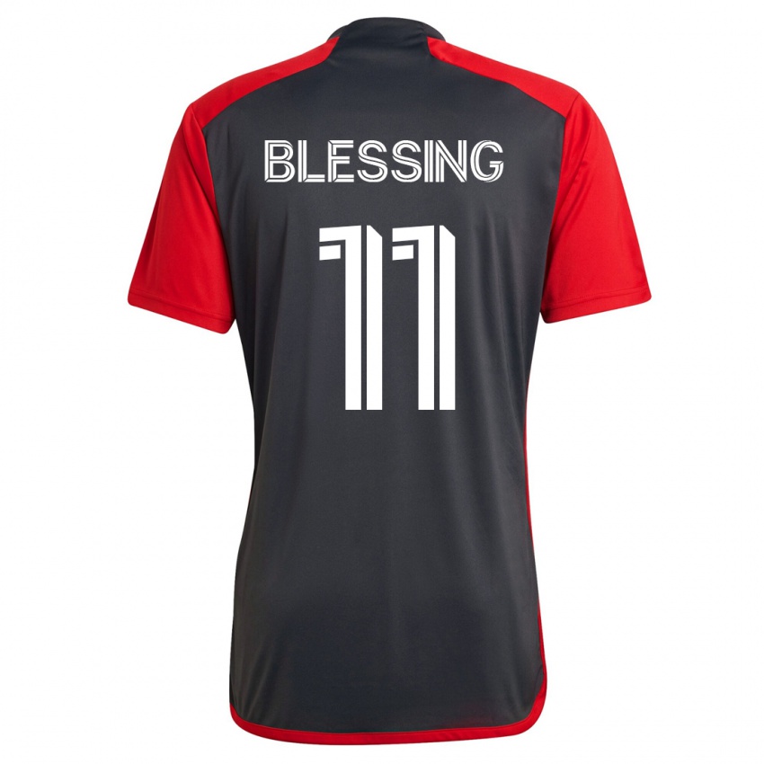 Heren Latif Blessing #11 Grijs Thuisshirt Thuistenue 2023/24 T-Shirt België