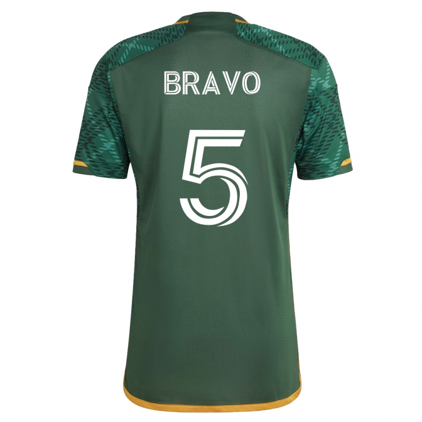 Homme Maillot Claudio Bravo #5 Vert Tenues Domicile 2023/24 T-Shirt Belgique
