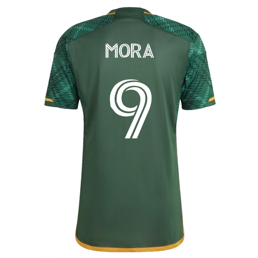 Homme Maillot Felipe Mora #9 Vert Tenues Domicile 2023/24 T-Shirt Belgique