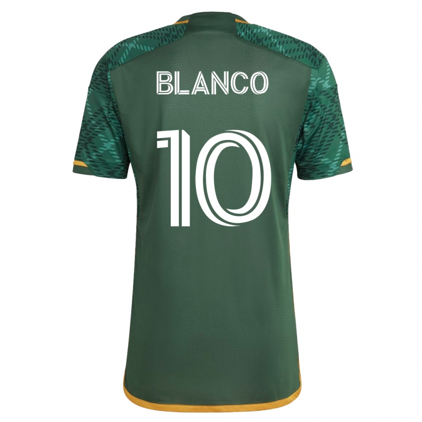 Homme Maillot Sebastián Blanco #10 Vert Tenues Domicile 2023/24 T-Shirt Belgique