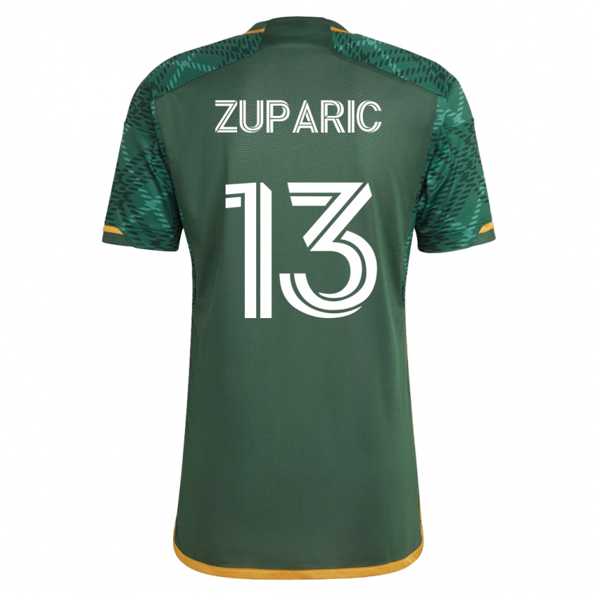 Homme Maillot Dario Zuparic #13 Vert Tenues Domicile 2023/24 T-Shirt Belgique