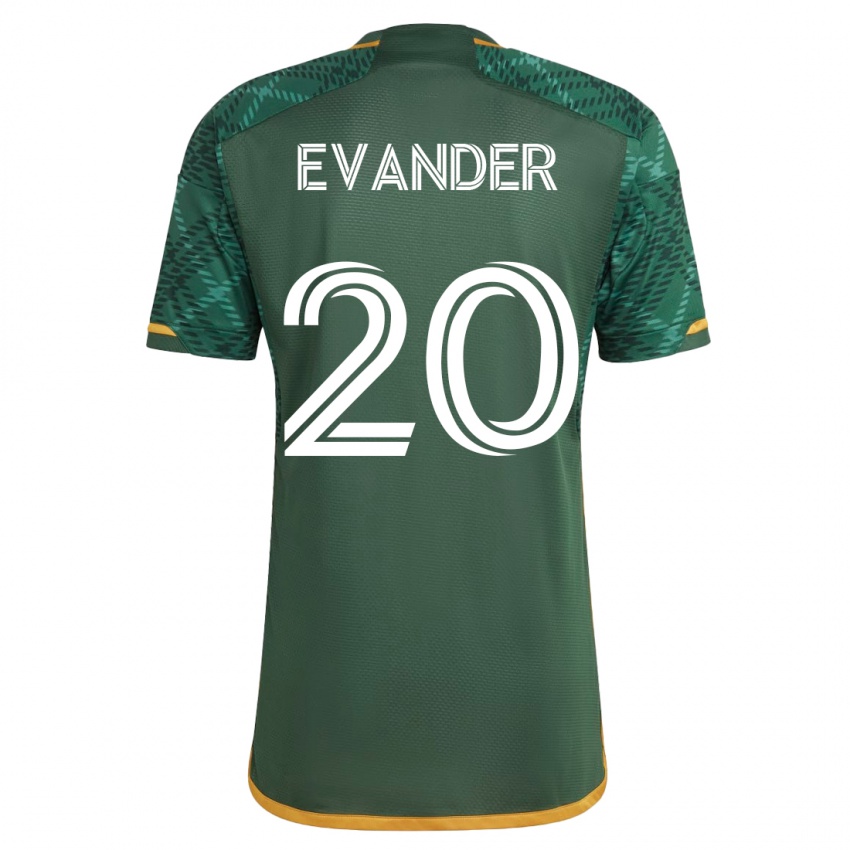 Heren Evander #20 Groente Thuisshirt Thuistenue 2023/24 T-Shirt België