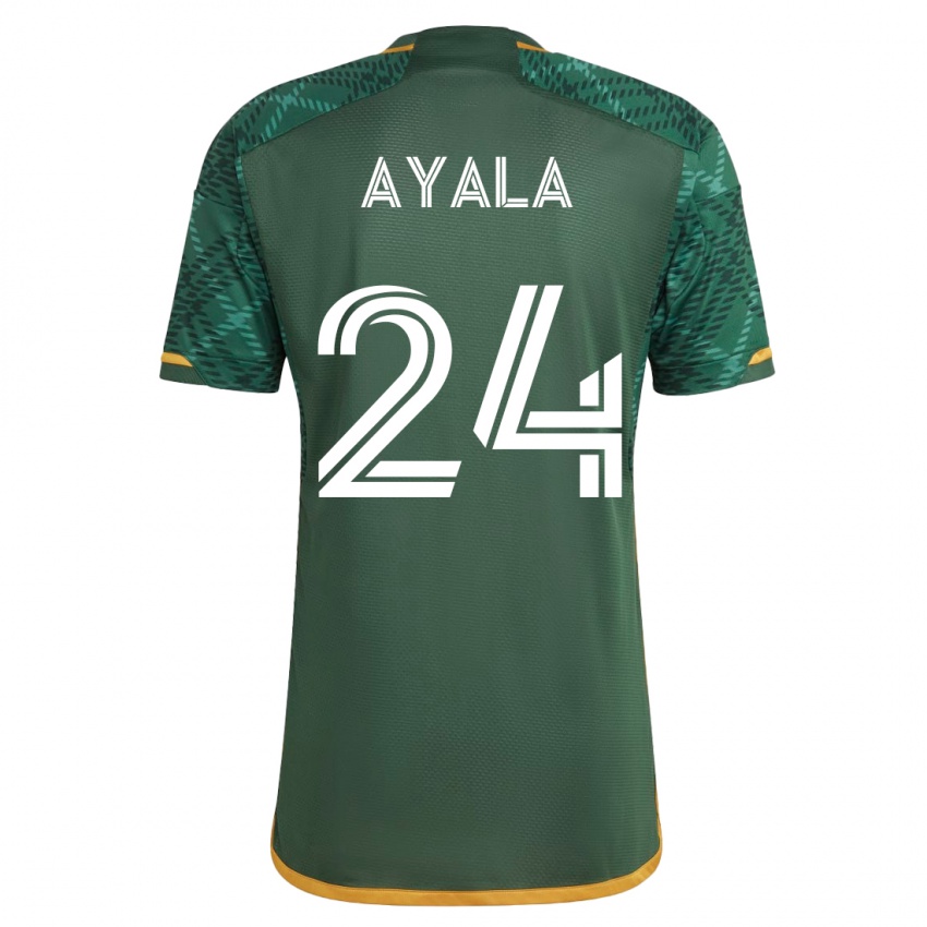 Heren David Ayala #24 Groente Thuisshirt Thuistenue 2023/24 T-Shirt België