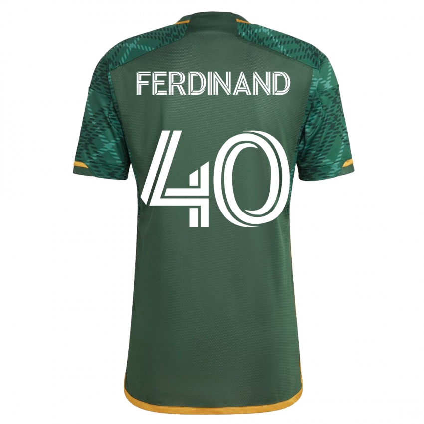 Homme Maillot Keesean Ferdinand #40 Vert Tenues Domicile 2023/24 T-Shirt Belgique
