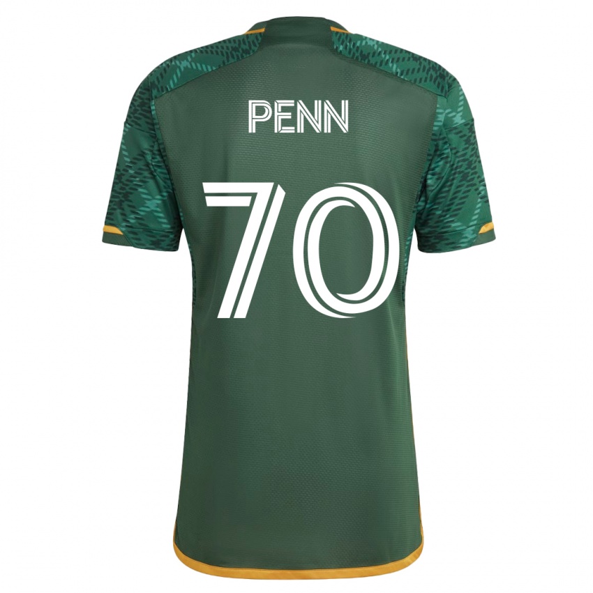 Homme Maillot Josh Penn #70 Vert Tenues Domicile 2023/24 T-Shirt Belgique
