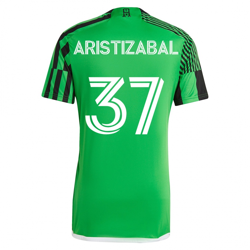 Heren Nicolas Aristizabal #37 Groen Zwart Thuisshirt Thuistenue 2023/24 T-Shirt België