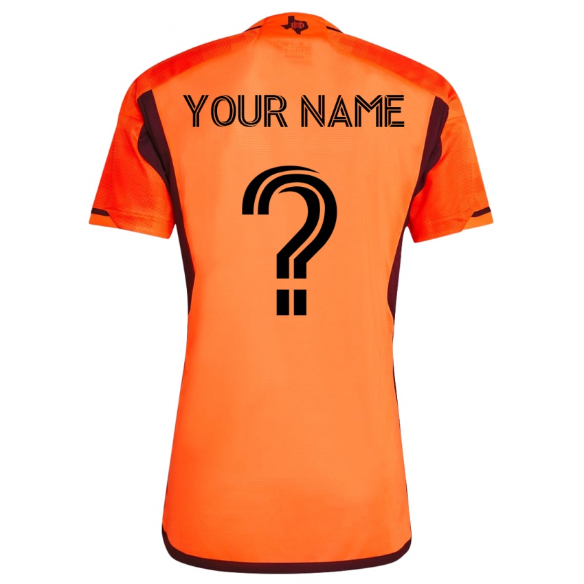 Heren Uw Naam #0 Oranje Thuisshirt Thuistenue 2023/24 T-Shirt België