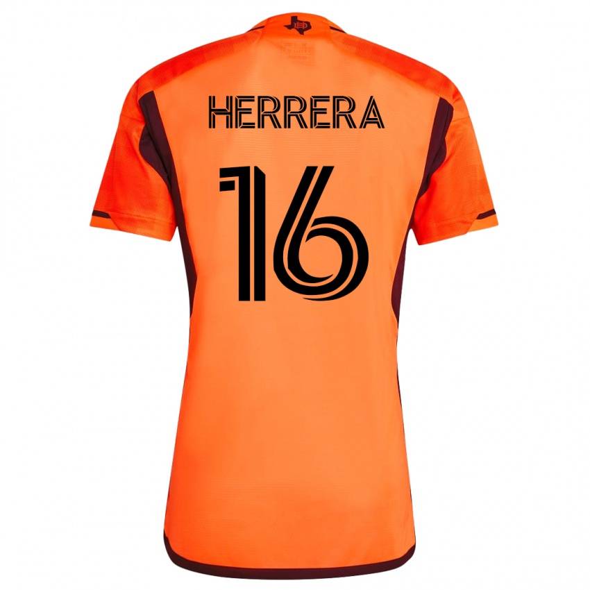 Heren Hector Herrera #16 Oranje Thuisshirt Thuistenue 2023/24 T-Shirt België