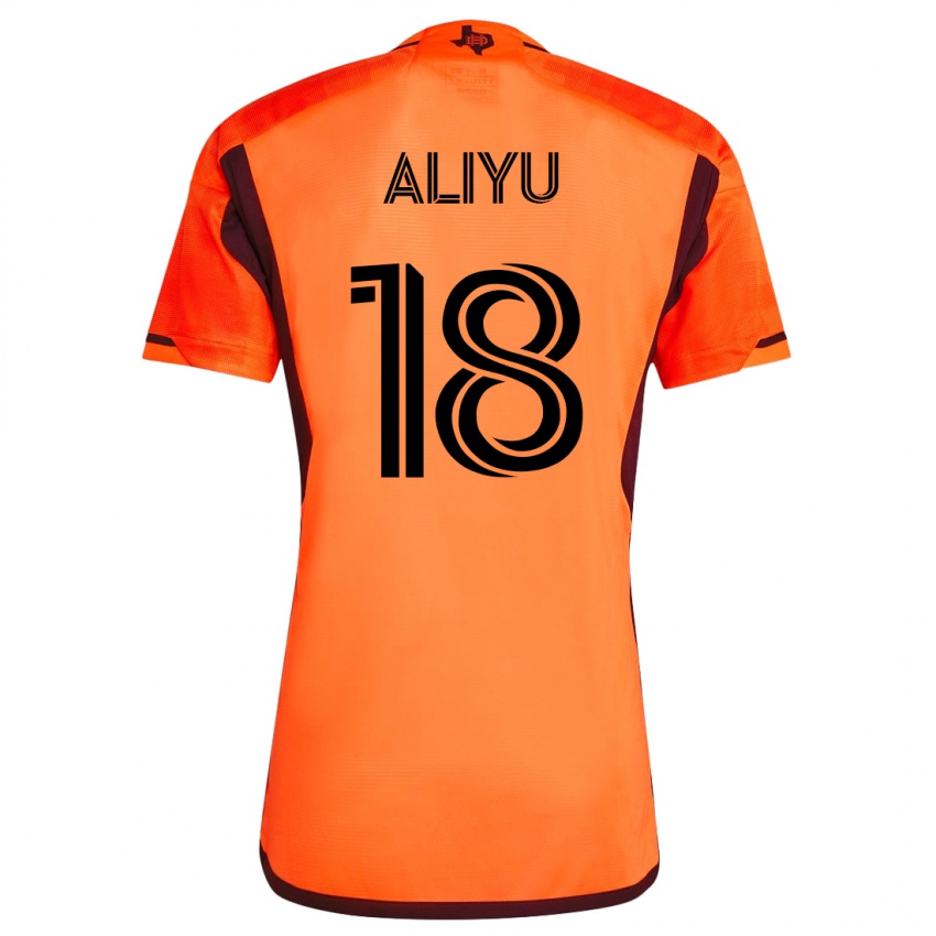 Heren Ibrahim Aliyu #18 Oranje Thuisshirt Thuistenue 2023/24 T-Shirt België