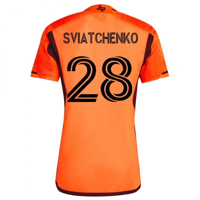 Heren Erik Sviatchenko #28 Oranje Thuisshirt Thuistenue 2023/24 T-Shirt België