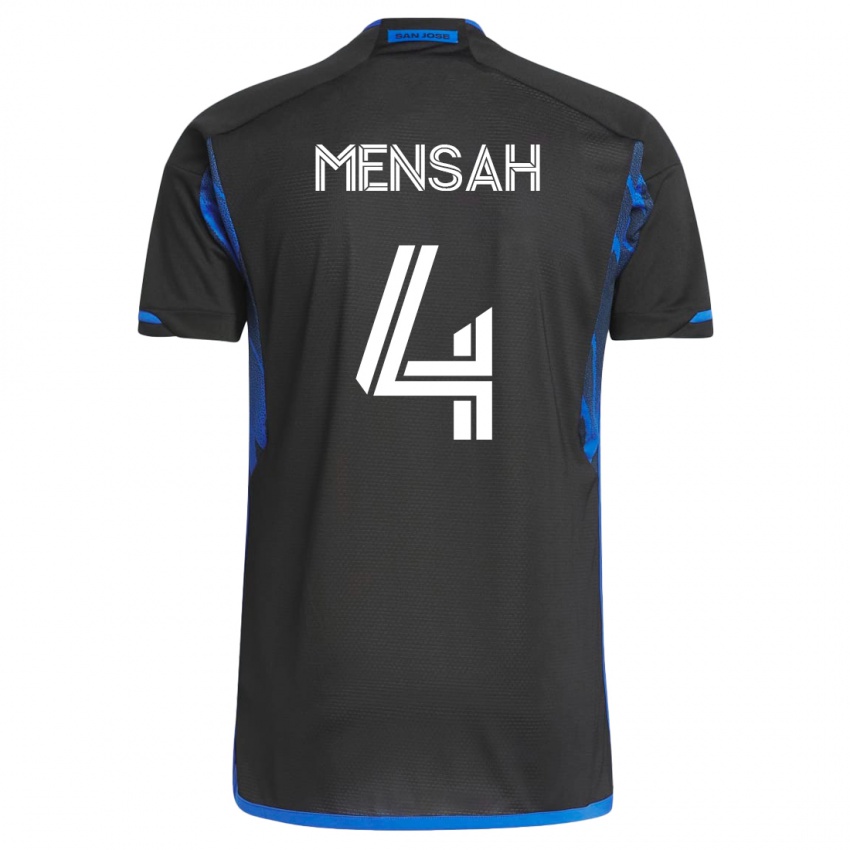 Heren Jonathan Mensah #4 Blauw Zwart Thuisshirt Thuistenue 2023/24 T-Shirt België