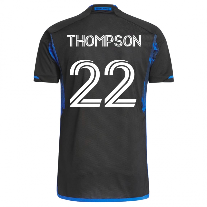 Heren Tommy Thompson #22 Blauw Zwart Thuisshirt Thuistenue 2023/24 T-Shirt België