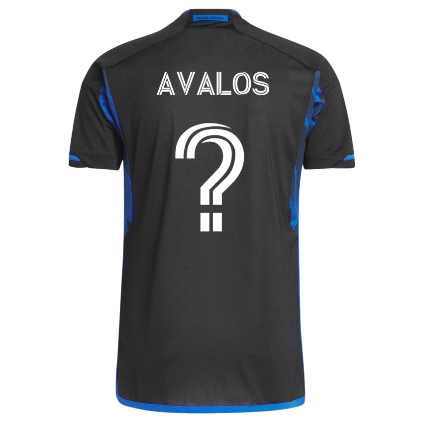 Heren Lorenzo Avalos #0 Blauw Zwart Thuisshirt Thuistenue 2023/24 T-Shirt België