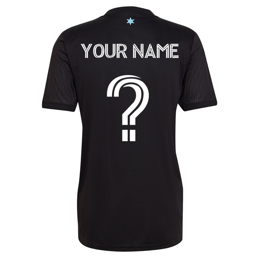 Heren Uw Naam #0 Zwart Thuisshirt Thuistenue 2023/24 T-Shirt België
