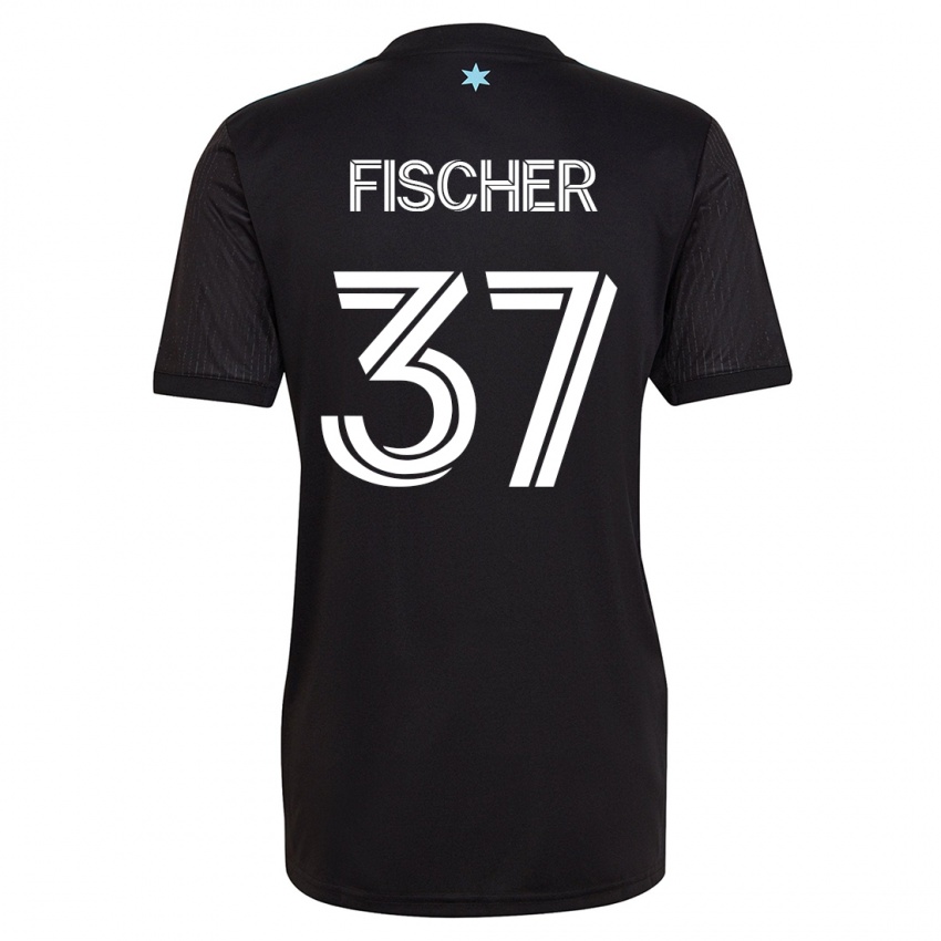 Heren Britton Fischer #37 Zwart Thuisshirt Thuistenue 2023/24 T-Shirt België
