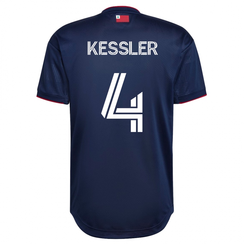 Heren Henry Kessler #4 Marine Thuisshirt Thuistenue 2023/24 T-Shirt België