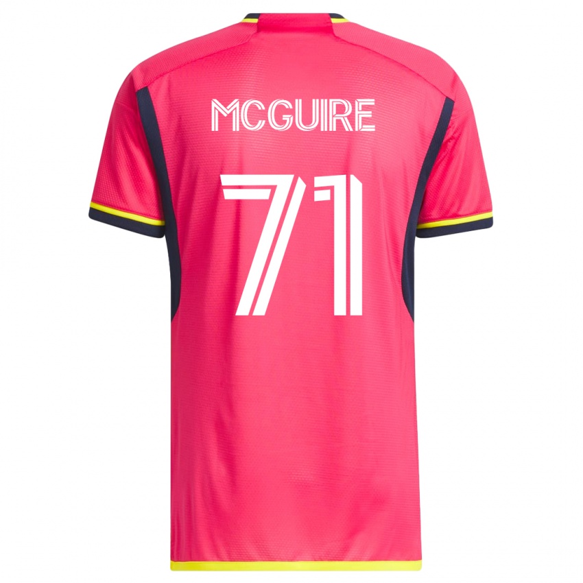 Heren Nolan Mcguire #71 Roze Thuisshirt Thuistenue 2023/24 T-Shirt België